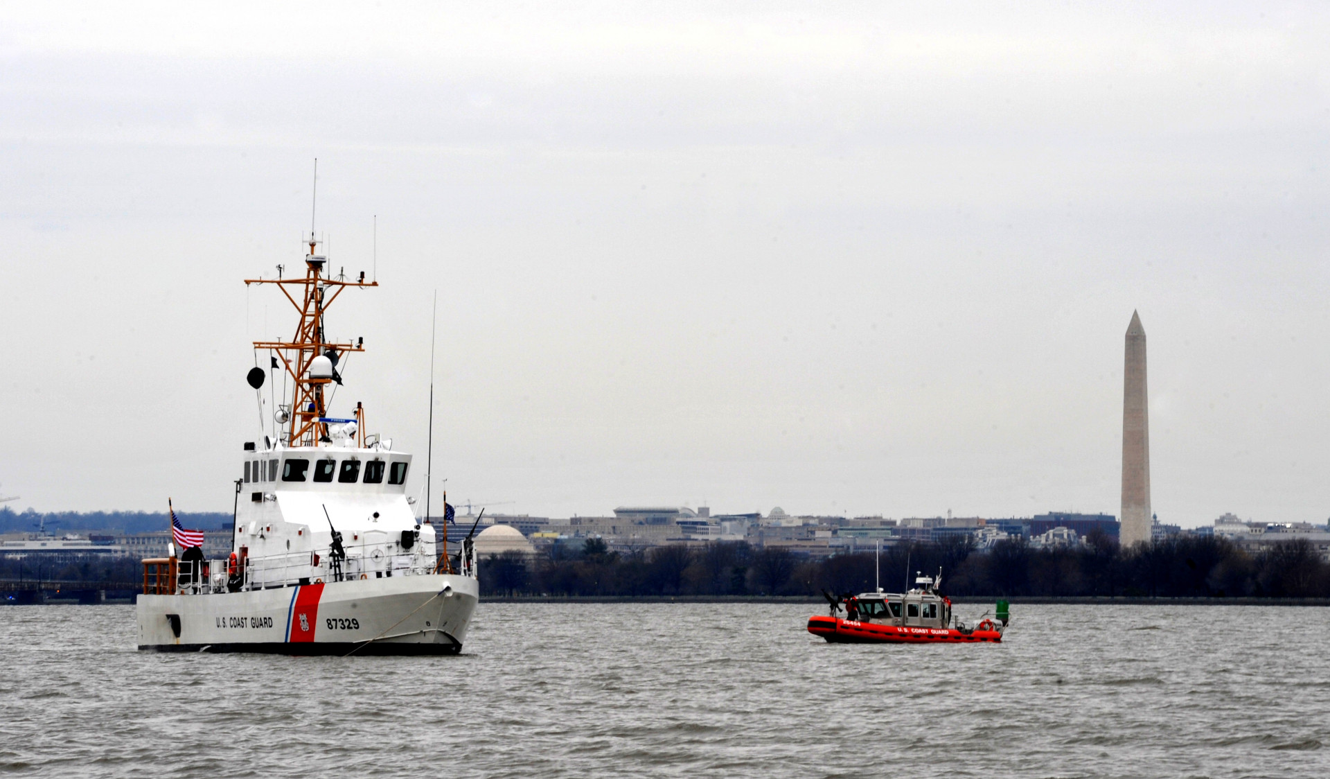 The U.S. Coast Guard patrols the Potomac.
