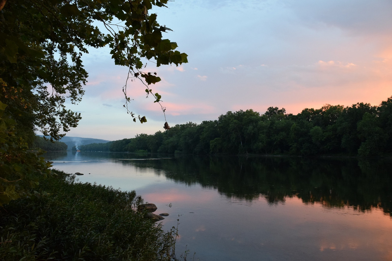 Potomac river at sunset.