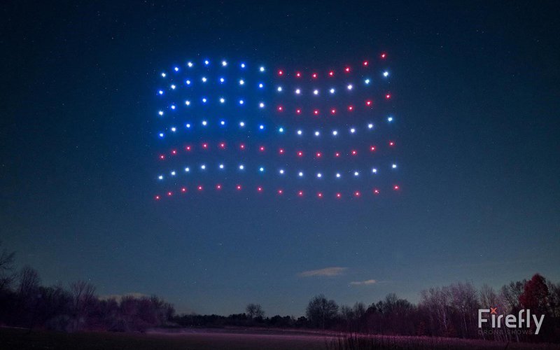 No bursting in air: Drones, not fireworks, celebrated the Fourth