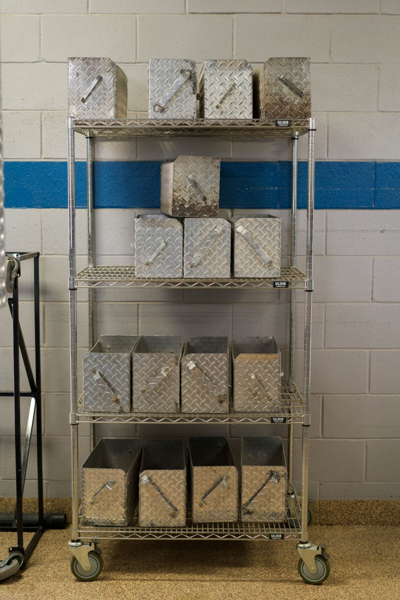 boxes filled with cremated remains