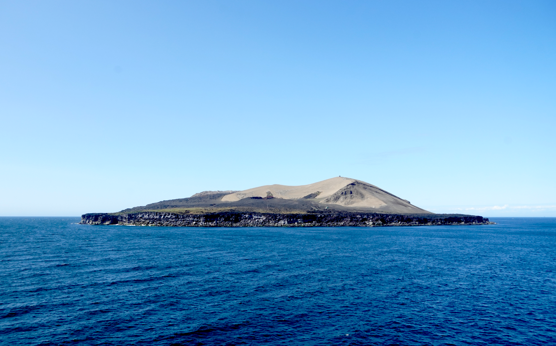 The island of Surtsey seen from the deck of the National Geographic Resolution.