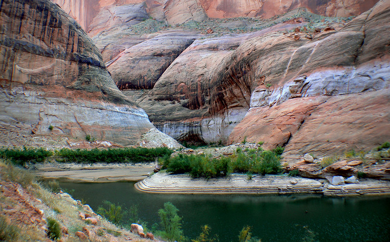 A tributary area of Lake Powell in northern Utah. 