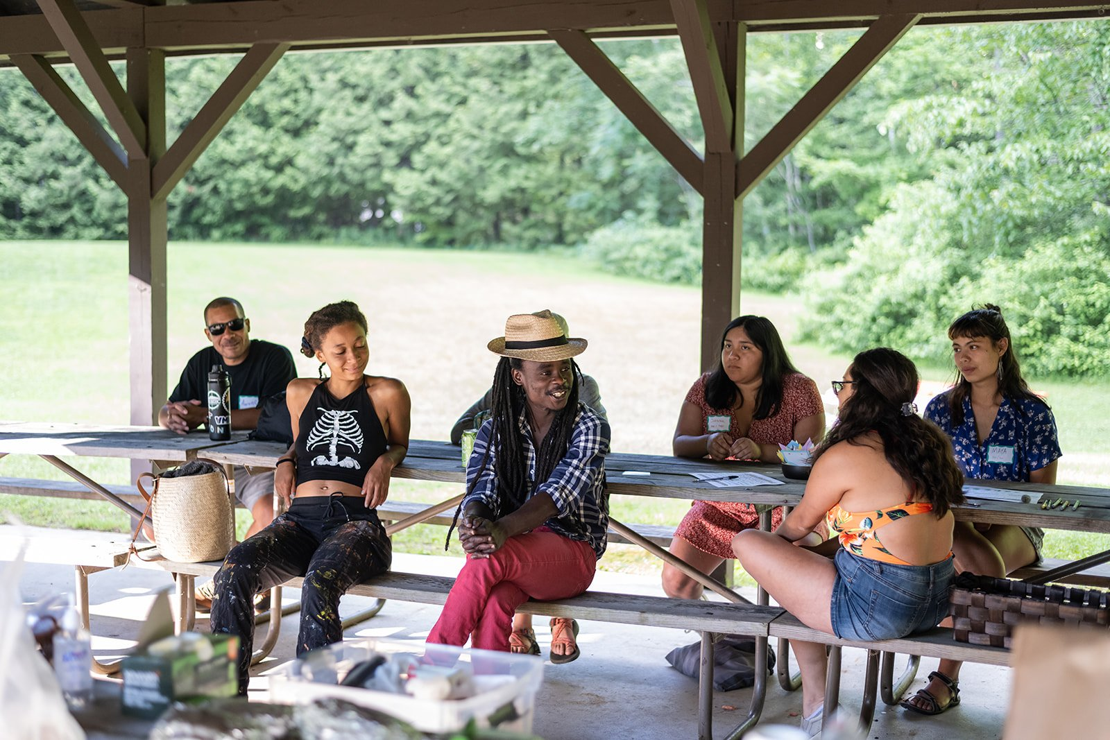 Members of the Vermont Releaf Collective meet in a local park.