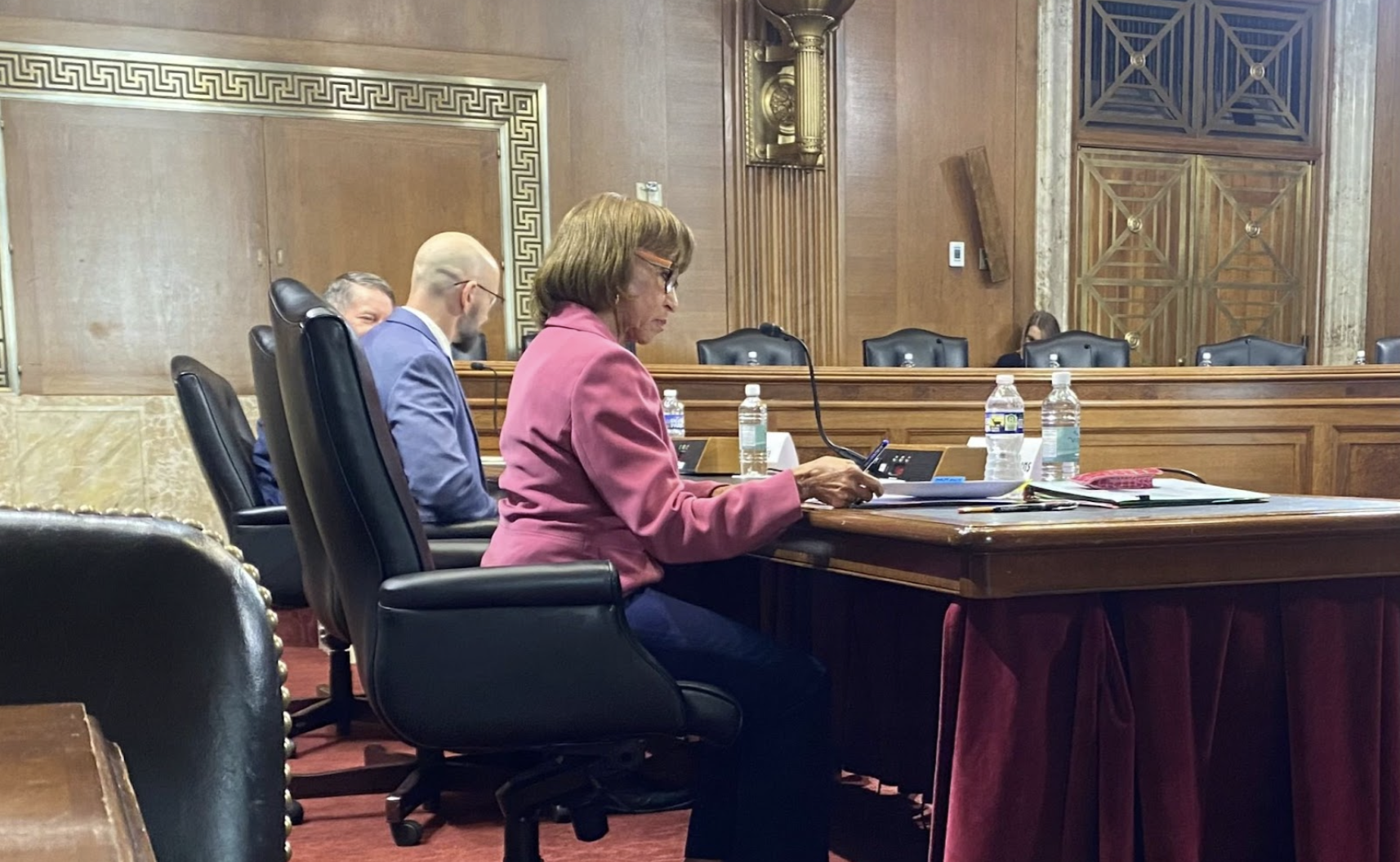 Glenda Owens, deputy director of the Office of Surface Mining Reclamation and Enforcement at the U.S. Department of the Interior prepares to testify at the hearing on Nov. 9.
