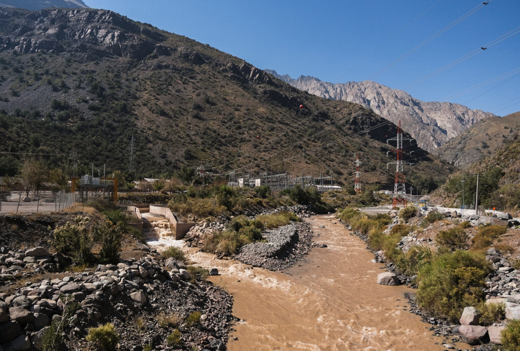 Just north of El Alfalfal township sits a sprawling power facility connected to the larger hydroelectric network. To access the rest of the Cajon Del Maipo valley, visitors and residents must first receive security clearance to pass through.
