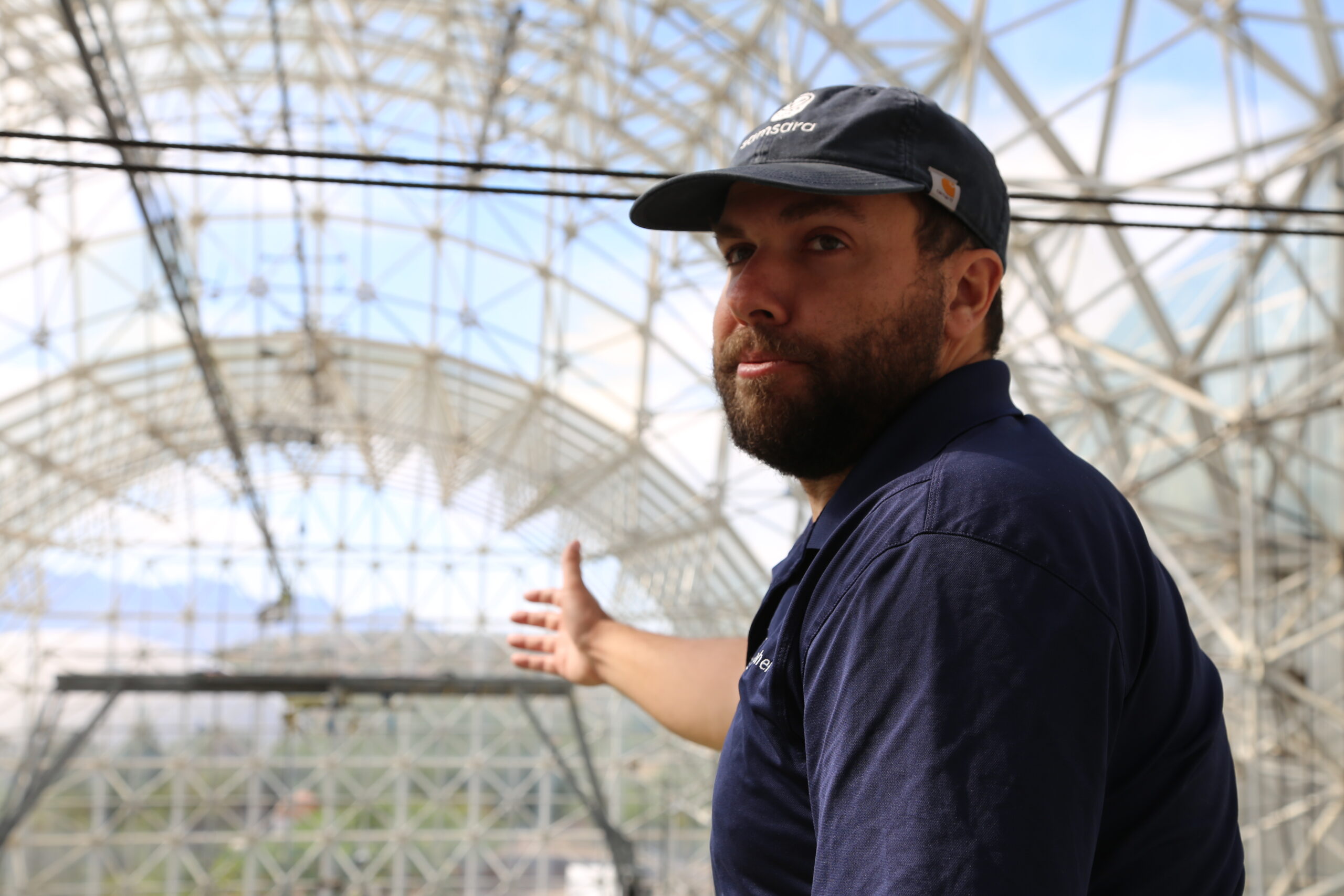 Aaron Bugaj, the Senior Research Specialist for the Landscape Evolution Observatory at Biosphere 2 in Oracle, Arizona. 