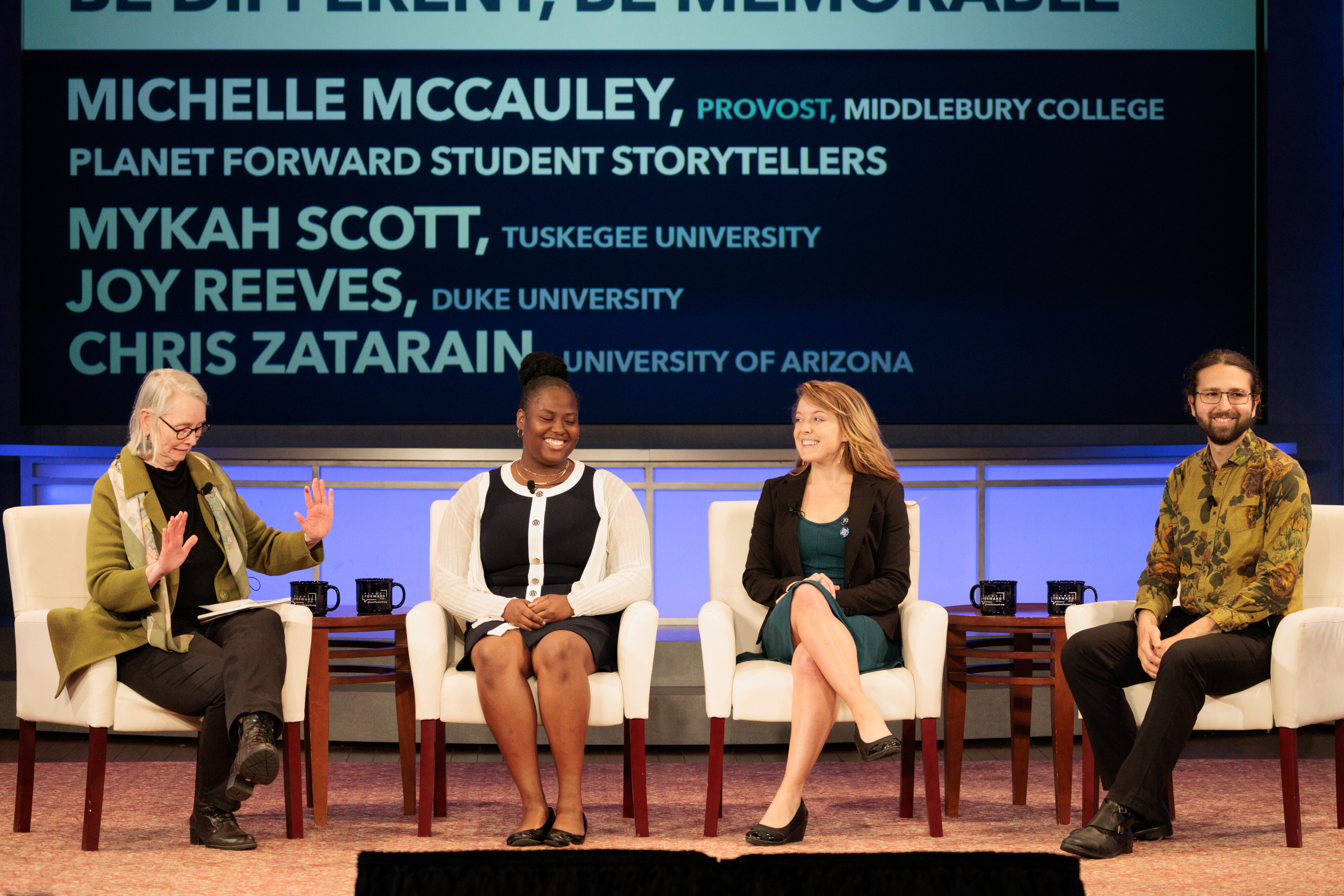 From left: Michelle McCauley, Provost, Middlebury College; Mykah Scott, Tuskegee University; Joy Reeves, Duke University; and Chris Zatarain, University of Arizona.