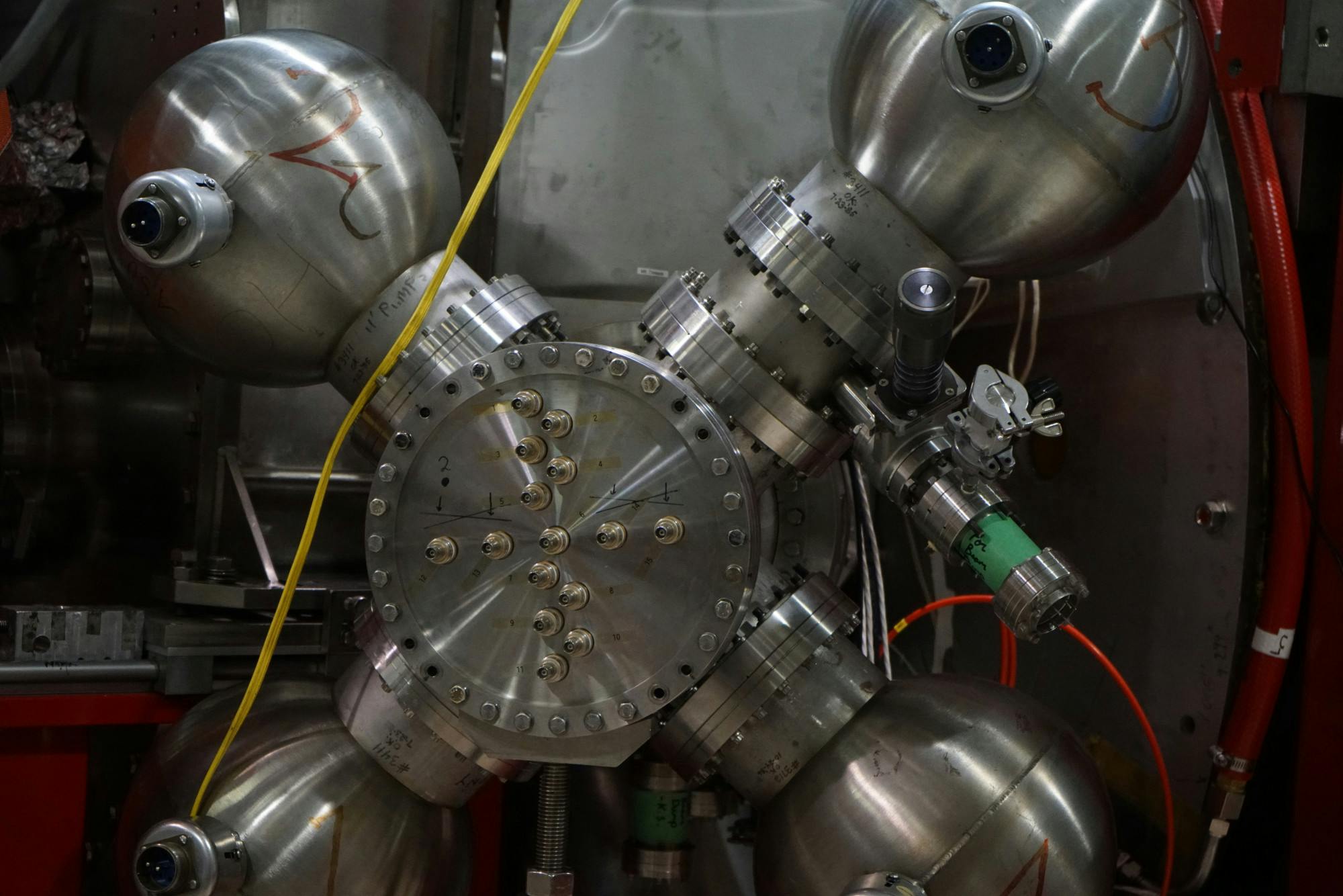 Realta Fusion's machinery, a large metal compartment.