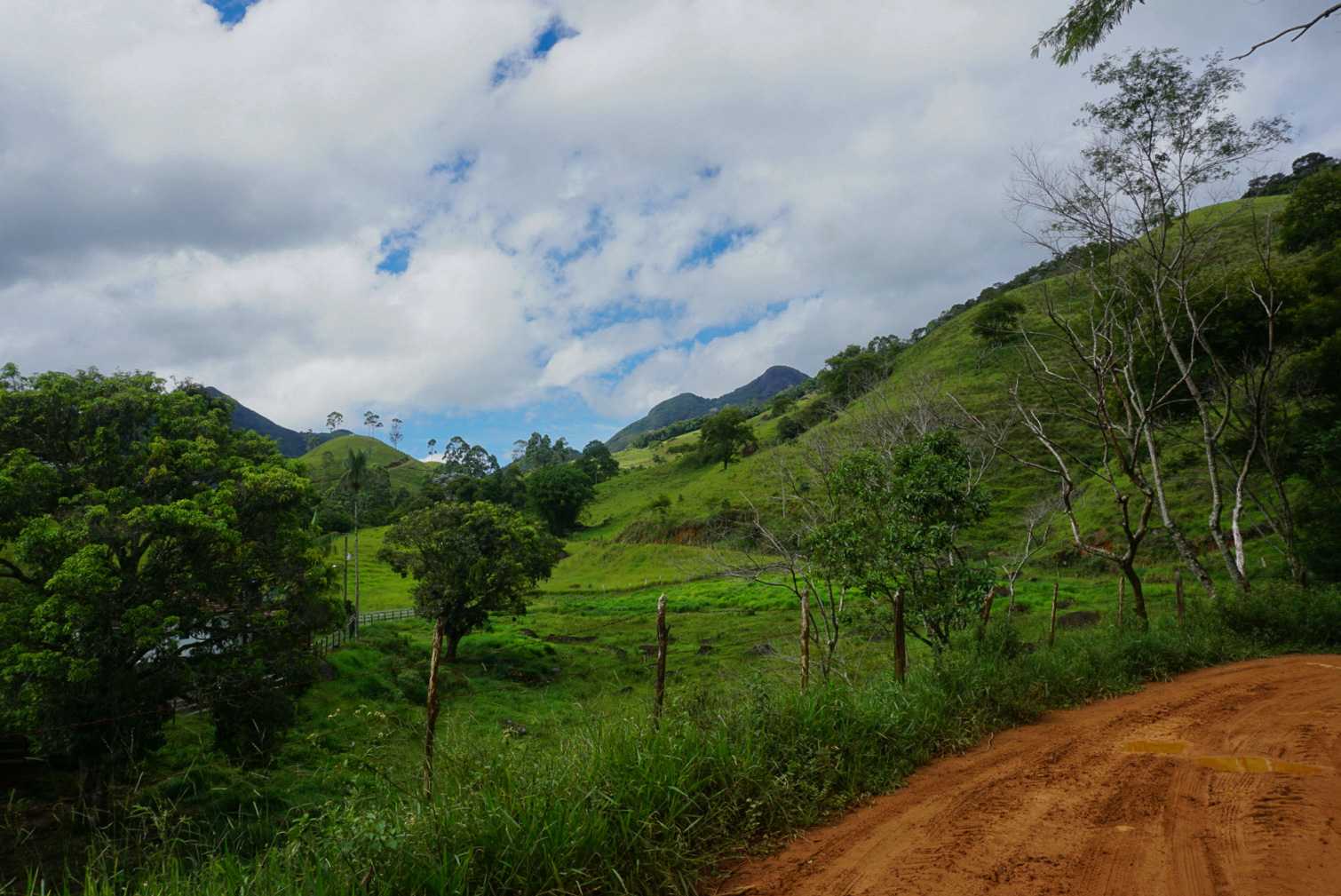 A landscape of rolling hills.